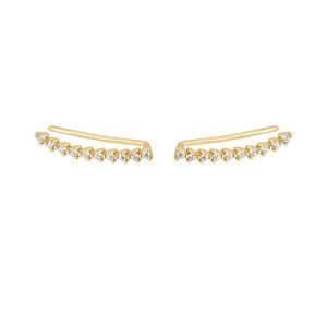 Starry Night 18K Gold Plated .925 Sterling Silver Ear Climber Earrings C4